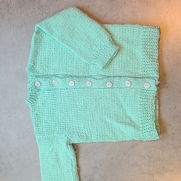 Vintage Hand Knit Baby Sweater - Picture 1 of 5